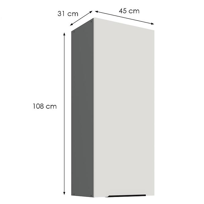 Kuchynská skrinka Aria-Wh/Ant Anti Fingerprint 45g-108 1f