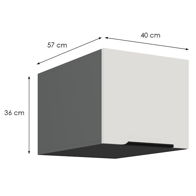 Kuchynská skrinka Aria-Wh/Ant Anti Fingerprint 40 Nagu-36 1f
