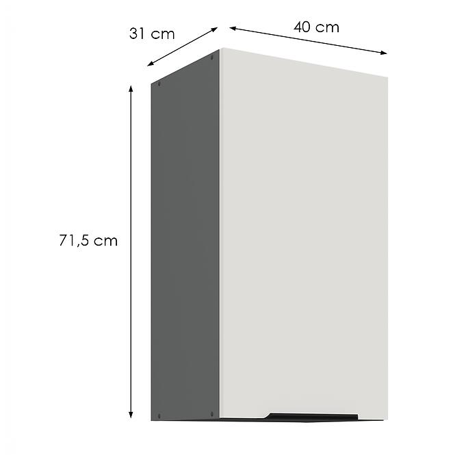 Kuchynská skrinka Aria-Wh/Ant Anti Fingerprint 40g-72 1f,2