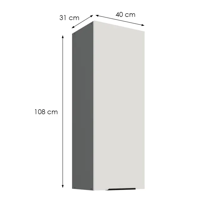 Kuchynská skrinka Aria-Wh/Ant Anti Fingerprint 40g-108 1f