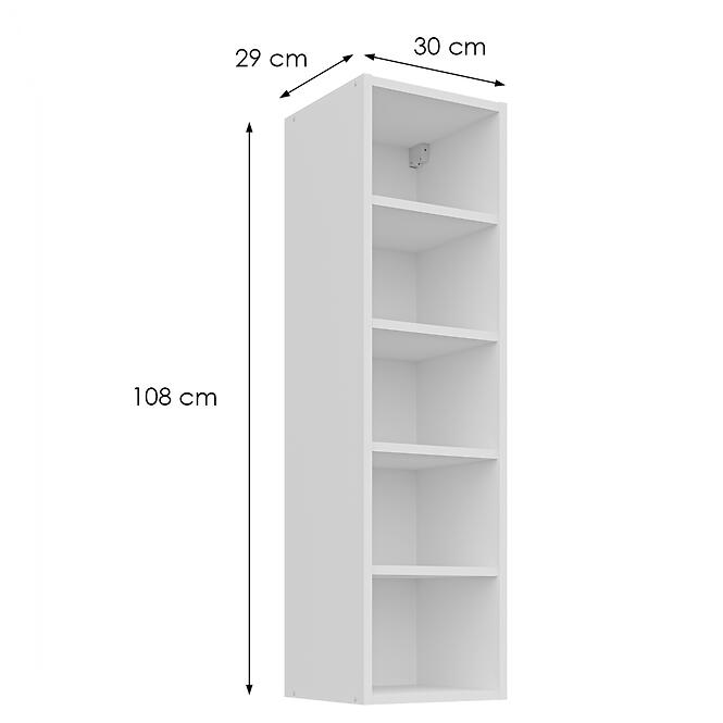 Kuchynská skrinka 30g-108 Otw Biela,2