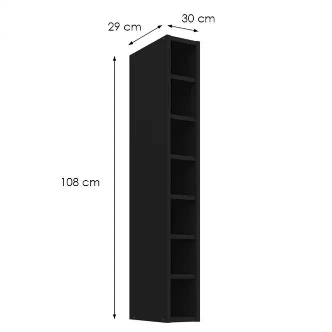 Kuchynská skrinka 15g-108 Otw Čierna