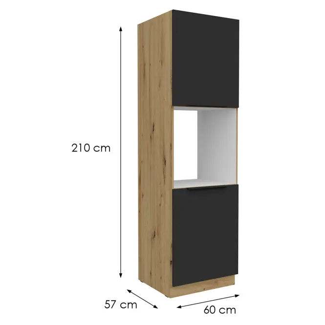 Kuchynská skrinka Aria-Bl/Ar Anti Fingerprint 60dp-210 2f