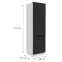 Kuchynská skrinka Aria-Bl/Wh Anti Fingerprint 60dks-210 1f 3s,2