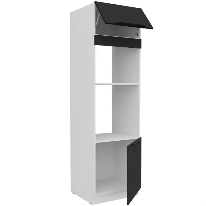 Kuchynská skrinka Aria-Bl/Wh Anti Fingerprint 60dpm-210 2f