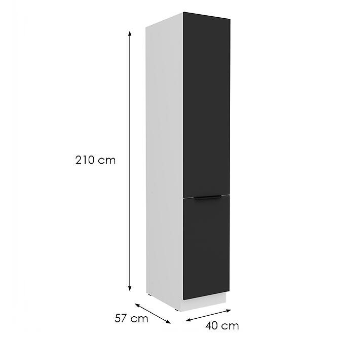 Kuchynská skrinka Aria-Bl/Wh Anti Fingerprint 40dk-210 2f,2