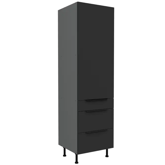 Kuchynská skrinka Aria-Bl/Ant Anti Fingerprint 60dks-215 1f 3s