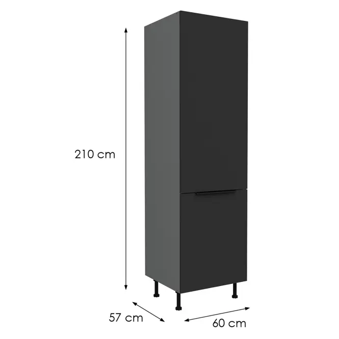Kuchynská skrinka Aria-Bl/Ant Anti Fingerprint 60lo-215 2f,2