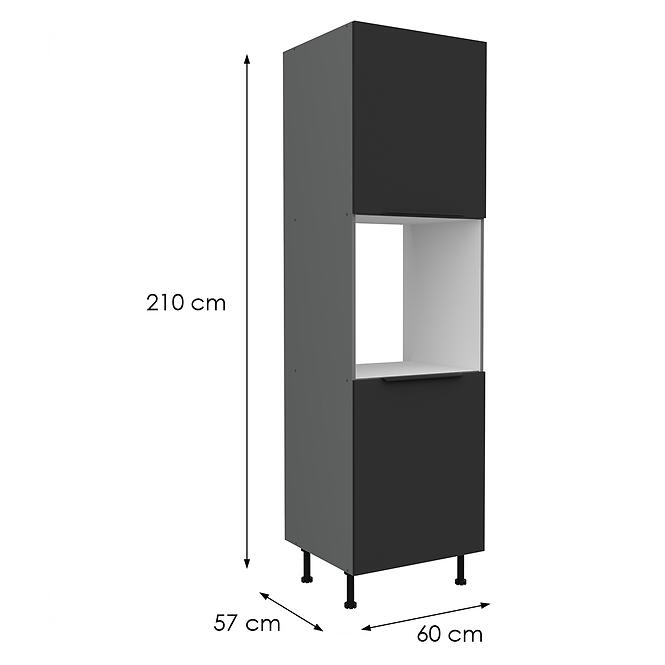Kuchynská skrinka Aria-Bl/Ant Anti Fingerprint 60dp-215 2f,2