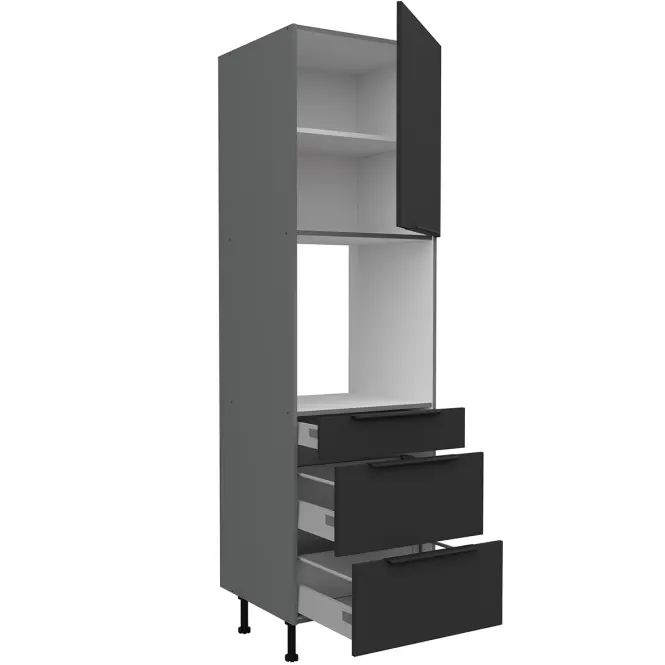 Kuchynská skrinka Aria-Bl/Ant Anti Fingerprint 60dps-215 1f 3s