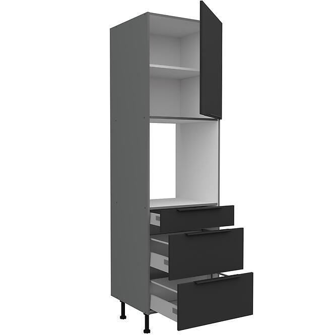Kuchynská skrinka Aria-Bl/Ant Anti Fingerprint 60dps-215 1f 3s,3