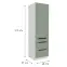 Kuchynská skrinka Aria-Sa/Wh Anti Fingerprint 60dks-210 1f 3s,2