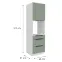 Kuchynská skrinka Aria-Sa/Wh Anti Fingerprint 60dps-210 1f 3s,2