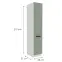 Kuchynská skrinka Aria-Sa/Wh Anti Fingerprint 40dk-210 2f,2