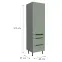 Kuchynská skrinka Aria-Sa/Ant Anti Fingerprint 60dks-215 1f 3s,2