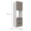 Kuchynská skrinka Aria-Ta/Wh Anti Fingerprint 60dps-210 1f 3s,2