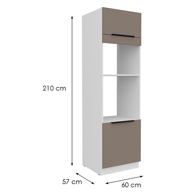 Kuchynská skrinka Aria-Ta/Wh Anti Fingerprint 60dpm-210 2f,2