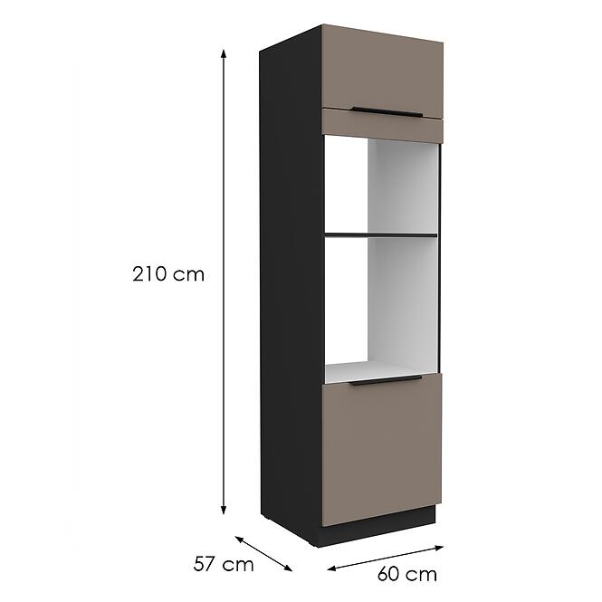 Kuchynská skrinka Aria-Ta/Bl Anti Fingerprint 60dpm-210 2f,2