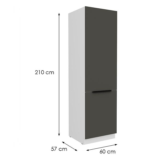 Kuchynská skrinka Aria-Gr/Wh Anti Fingerprint 60dk-210 2f