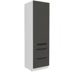 Kuchynská skrinka Aria-Gr/Wh Anti Fingerprint 60dks-210 1f 3s