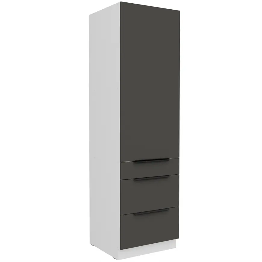 Kuchynská skrinka Aria-Gr/Wh Anti Fingerprint 60dks-210 1f 3s