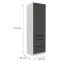 Kuchynská skrinka Aria-Gr/Wh Anti Fingerprint 60dks-210 1f 3s,2