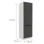 Kuchynská skrinka Aria-Gr/Wh Anti Fingerprint 60lo-210 2f,2