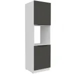 Kuchynská skrinka Aria-Gr/Wh Anti Fingerprint 60dp-210 2f