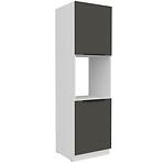 Kuchynská skrinka Aria-Gr/Wh Anti Fingerprint 60dp-210 2f