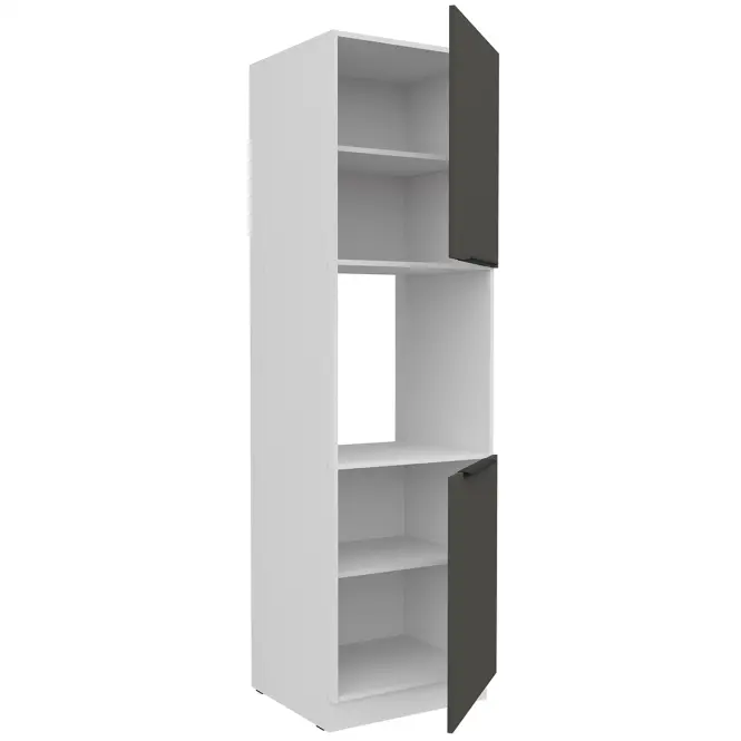 Kuchynská skrinka Aria-Gr/Wh Anti Fingerprint 60dp-210 2f,3