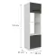 Kuchynská skrinka Aria-Gr/Wh Anti Fingerprint 60dpm-210 2f,2
