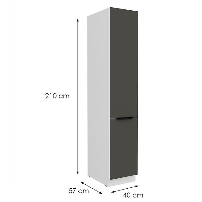 Kuchynská skrinka Aria-Gr/Wh Anti Fingerprint 40dk-210 2f