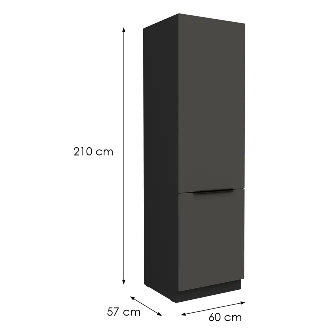 Kuchynská skrinka Aria-Gr/Bl Anti Fingerprint 60dk-210 2f,2