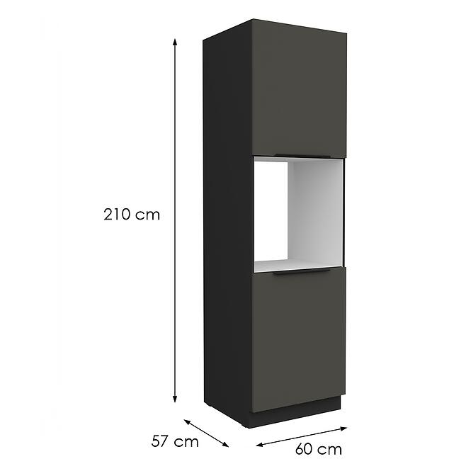 Kuchynská skrinka Aria-Gr/Bl Anti Fingerprint 60dp-210 2f