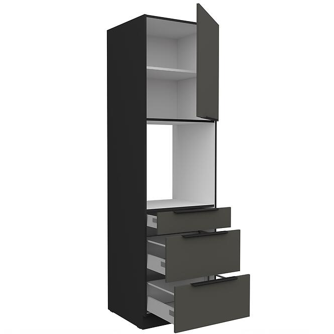 Kuchynská skrinka Aria-Gr/Bl Anti Fingerprint 60dps-210 1f 3s
