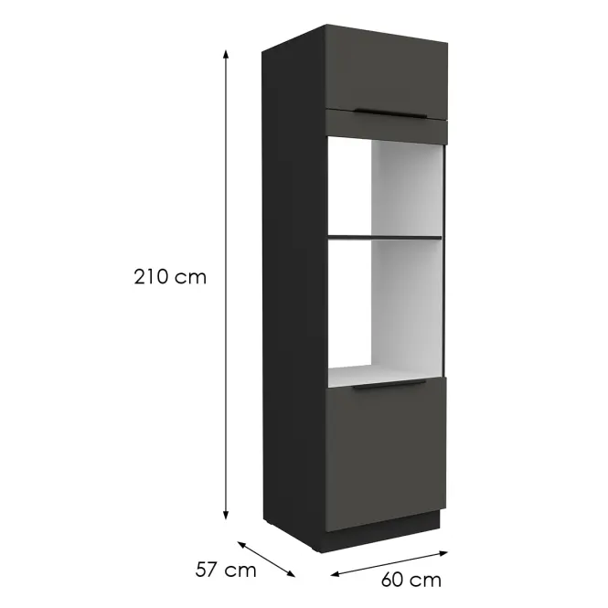 Kuchynská skrinka Aria-Gr/Bl Anti Fingerprint 60dpm-210 2f,2
