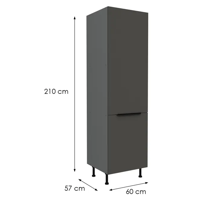 Kuchynská skrinka Aria-Gr/Ant Anti Fingerprint 60dk-215 2f