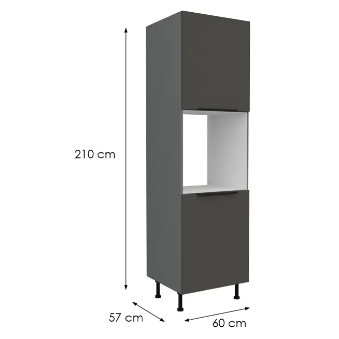 Kuchynská skrinka Aria-Gr/Ant Anti Fingerprint 60dp-215 2f,2