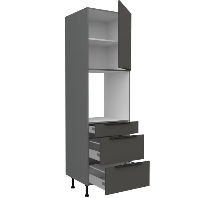 Kuchynská skrinka Aria-Gr/Ant Anti Fingerprint 60dps-215 1f 3s,3