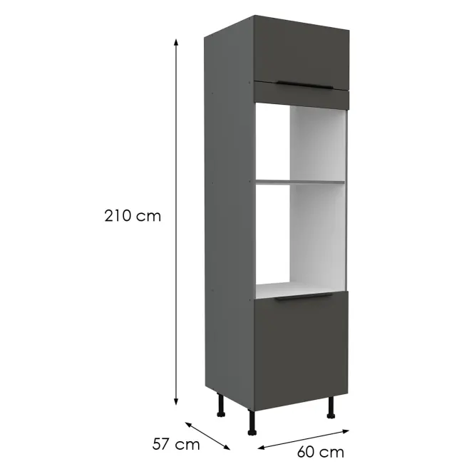 Kuchynská skrinka Aria-Gr/Ant Anti Fingerprint 60dpm-215 2f,2