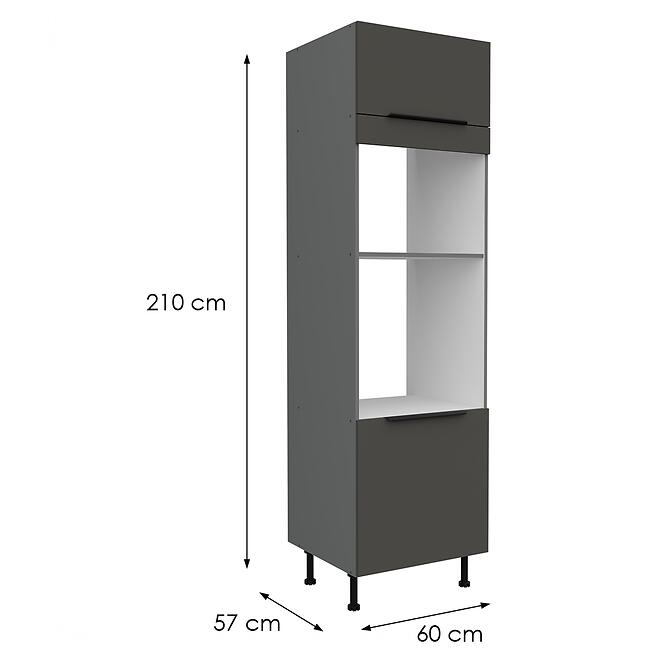 Kuchynská skrinka Aria-Gr/Ant Anti Fingerprint 60dpm-215 2f,2