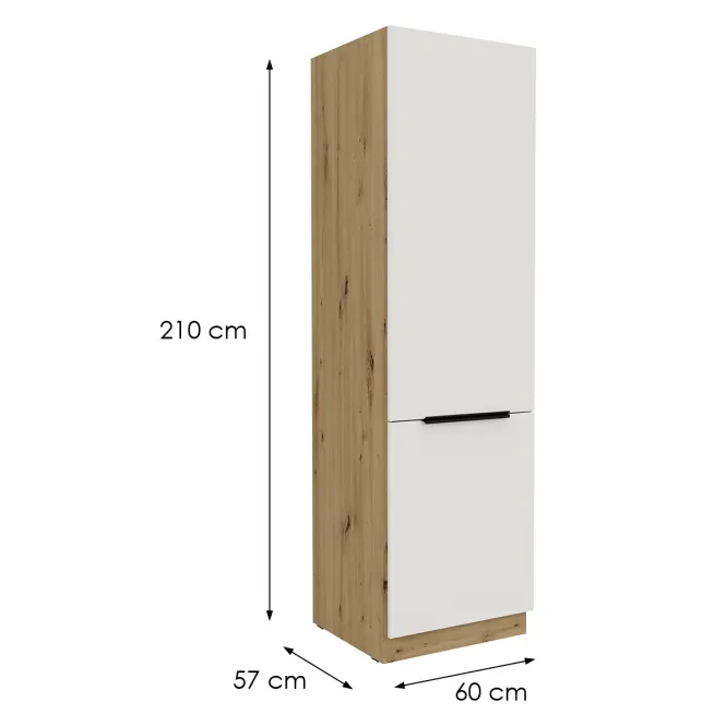 Kuchynská skrinka Aria-Wh/Ar Anti Fingerprint 60lo-210 2f,2