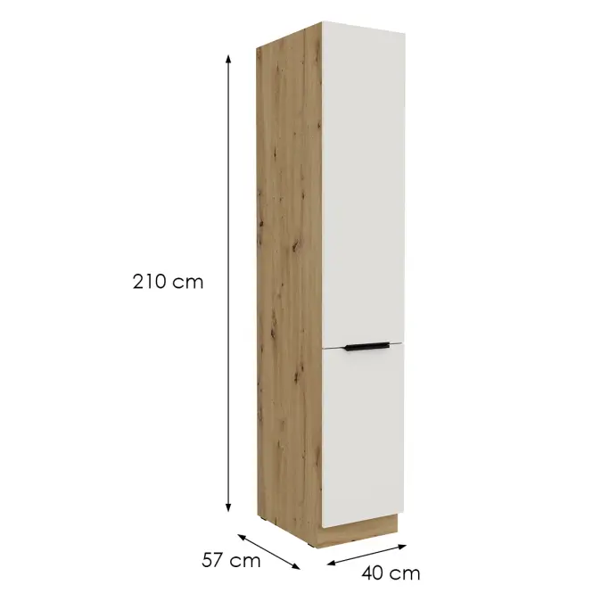 Kuchynská skrinka Aria-Wh/Ar Anti Fingerprint 40dk-210 2f