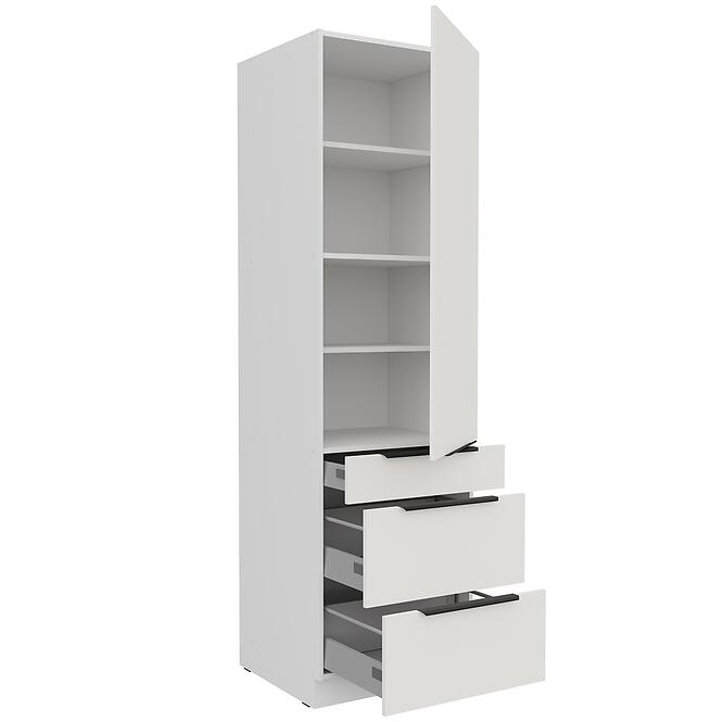 Kuchynská skrinka Aria-Wh/Wh Anti Fingerprint 60dks-210 1f 3s,3