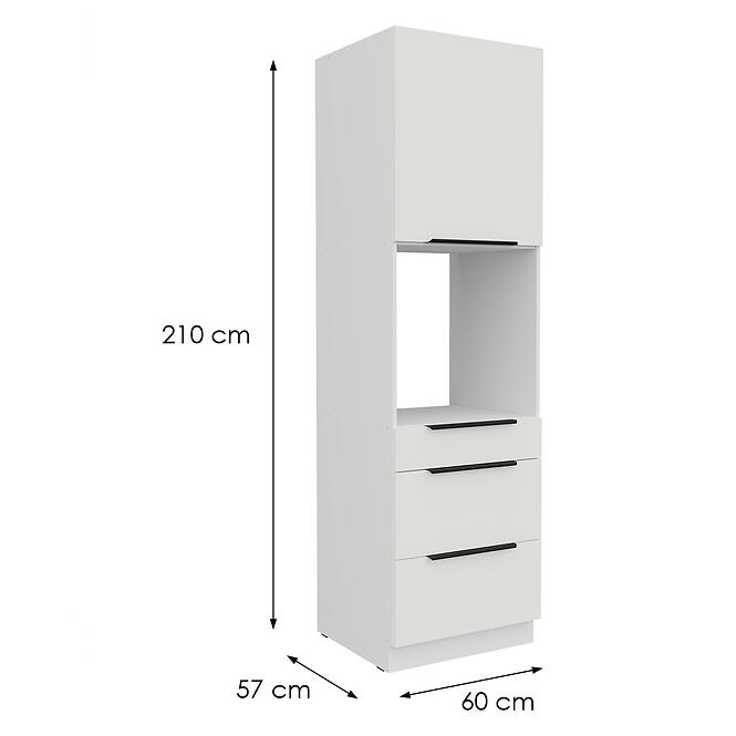 Kuchynská skrinka Aria-Wh/Wh Anti Fingerprint 60dps-210 1f 3s,2