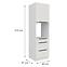 Kuchynská skrinka Aria-Wh/Wh Anti Fingerprint 60dps-210 1f 3s,2