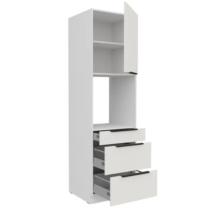 Kuchynská skrinka Aria-Wh/Wh Anti Fingerprint 60dps-210 1f 3s,3
