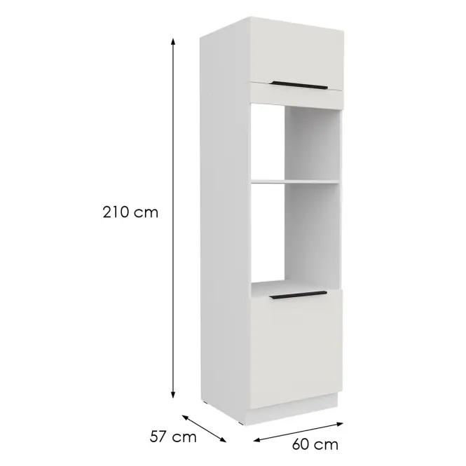 Kuchynská skrinka Aria-Wh/Wh Anti Fingerprint 60dpm-210 2f,2