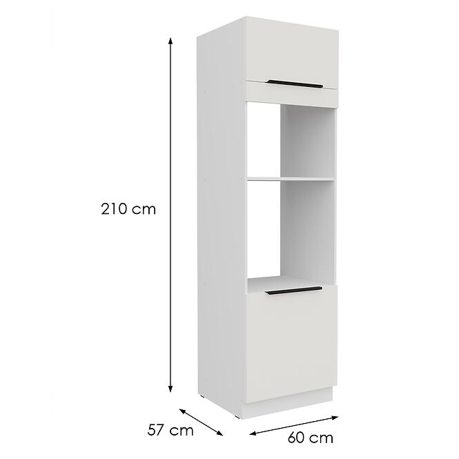 Kuchynská skrinka Aria-Wh/Wh Anti Fingerprint 60dpm-210 2f,2