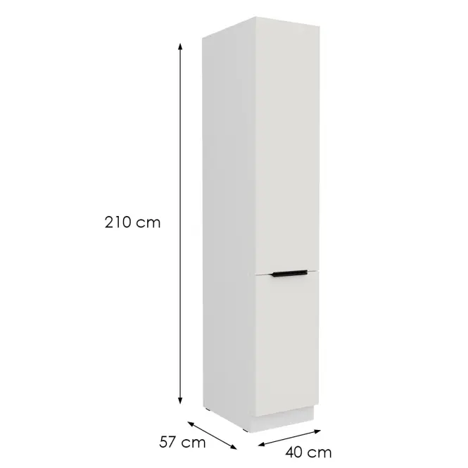 Kuchynská skrinka Aria-Wh/Wh Anti Fingerprint 40dk-210 2f,2